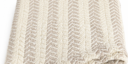 Turkish Cotton Hand Towel Beige Stripes 45x90cm | Soft & Quick-Dry | SunKiss Dubai