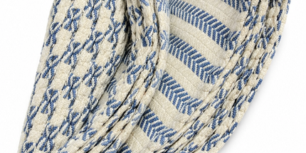 Turkish Cotton Hand Towel Indigo Blue Stripes 45x90cm | Soft & Quick-Dry | SunKiss Dubai