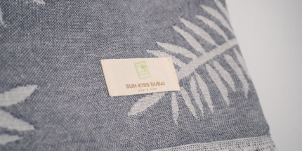 SunKiss Dubai Turkish Beach Towel - Grey Feather (100cm x 80cm)