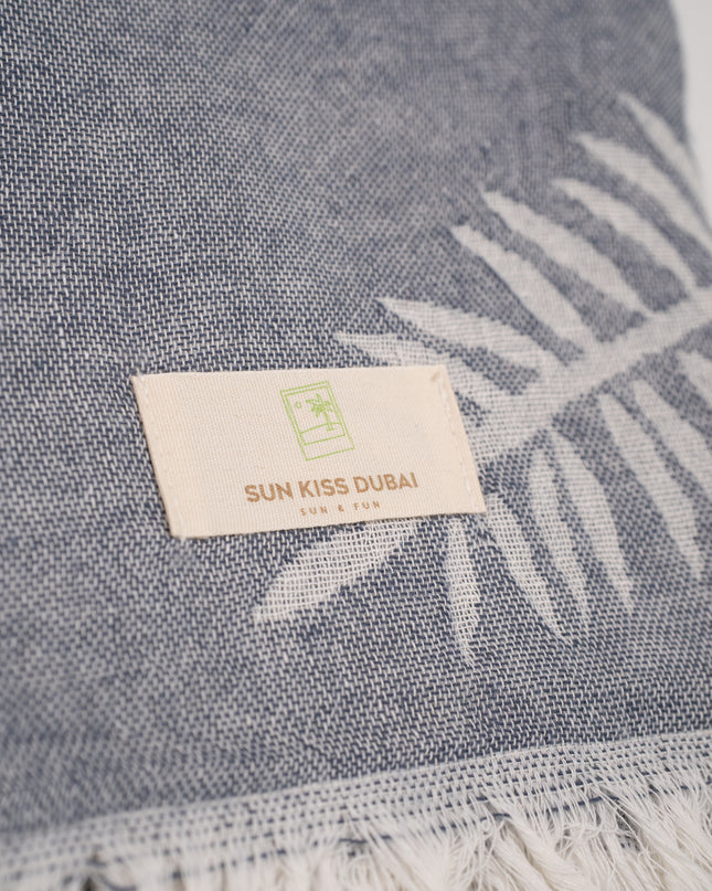 SunKiss Dubai Turkish Beach Towel - Grey Feather (100cm x 80cm)