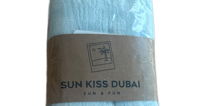 SunKiss Dubai Turkish Beach Towel - Stars Turquoise (100cm x 80cm)