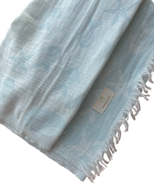 SunKiss Dubai Turkish Beach Towel - Stars Turquoise (100cm x 80cm)