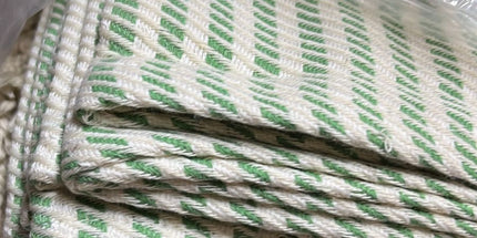 Turkish Cotton Hand Towel Lime Mint Stripes 45x90cm | Soft & Quick-Dry | SunKiss Dubai
