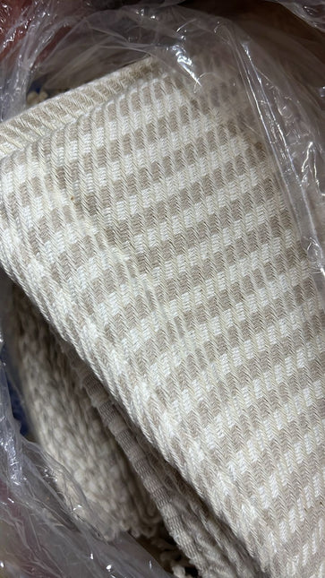Turkish Cotton Hand Towel Beige Stripes 45x90cm | Soft & Quick-Dry | SunKiss Dubai