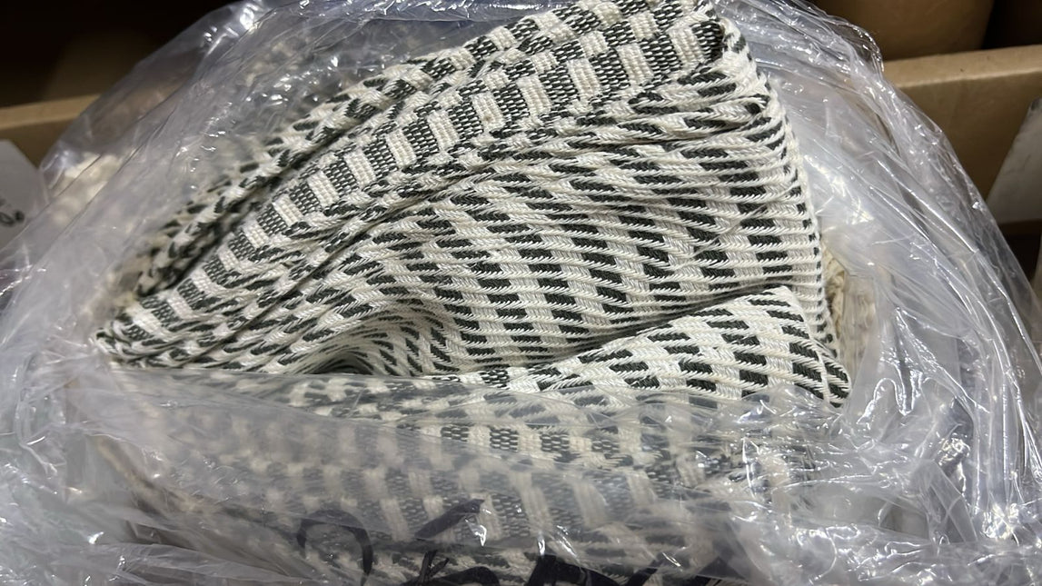 Turkish Cotton Hand Towel Dark Grey Stripes 45x90cm | Soft & Quick-Dry | SunKiss Dubai