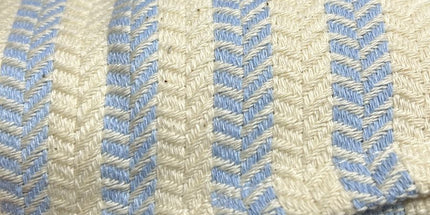 Turkish Cotton Hand Towel Baby Blue Stripes 45x90cm | Soft & Quick-Dry | SunKiss Dubai