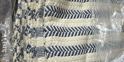 Turkish Cotton Hand Towel Navy Blue Stripes 45x90cm | Soft & Quick-Dry | SunKiss Dubai