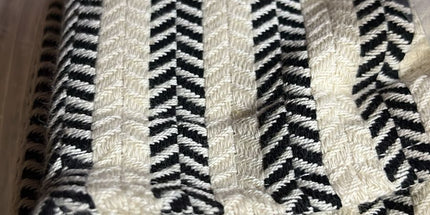 Turkish Cotton Hand Towel Black Stripes 45x90cm | Soft & Quick-Dry | SunKiss Dubai