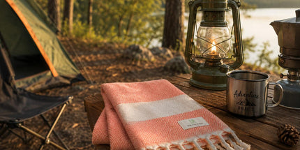 Turkish Cotton Hand Towel Salmon Zig-Zag 45x90cm | Soft & Quick-Dry | SunKiss Dubai