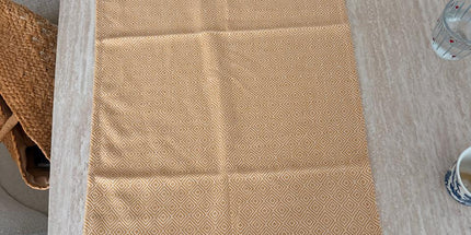 Turkish Cotton Hand Towel Yellow Stripes 45x90cm | Soft & Quick-Dry | SunKiss Dubai