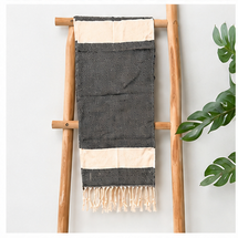 Turkish Cotton Hand Towel Navy Blue Pattern 45x90cm | Soft & Quick-Dry | SunKiss Dubai